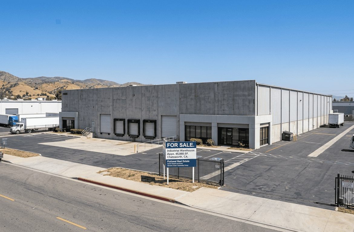Industrial warehouse building for sale in the West San Fernando Valley, Chatsworth CA