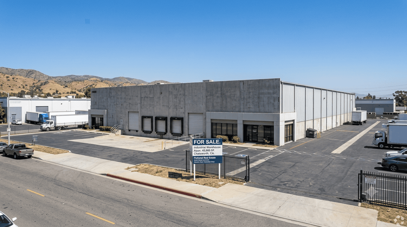 Industrial warehouse building for sale in the West San Fernando Valley, Chatsworth CA